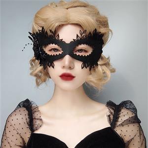 Gothic Black Rose Sexy Queen Masquerade Adult Halloween Anime Cosplay Eye Mask MS21687