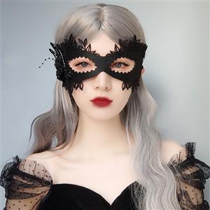 Gothic Black Rose Sexy Queen Masquerade Adult Halloween Anime Cosplay Eye Mask MS21687