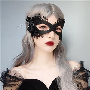 Gothic Black Rose Sexy Queen Masquerade Adult Halloween Anime Cosplay Eye Mask MS21687