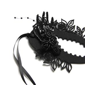 Gothic Black Rose Sexy Queen Masquerade Adult Halloween Anime Cosplay Eye Mask MS21687