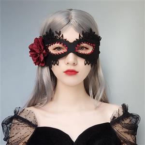 Gothic Red Rose and Ruby Sexy Queen Masquerade Adult Halloween Anime Cosplay Eye Mask MS21688