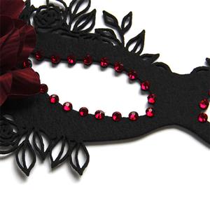 Gothic Red Rose and Ruby Sexy Queen Masquerade Adult Halloween Anime Cosplay Eye Mask MS21688