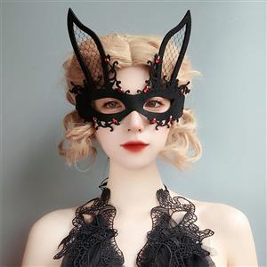 Sexy Evil Bunny Masquerade Adult Nightclub Dancer Halloween Anime Cosplay Eye Mask MS21800