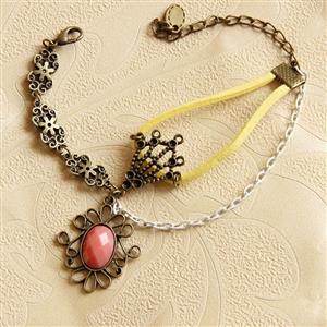 Gothic Metal Chain Wristband Jewel Embellishment Bracelet J17838