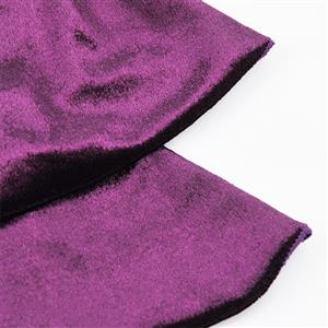 Medieval Victorian Gothic Purple Velvet Stand Collar Long Layered Sleeve Shrug Bolero N19575