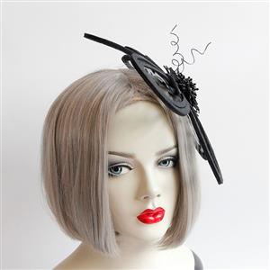 Gothic Style Black Petal Lace Dots Beads Wire Decoration Hairpin Head Decoration J20193