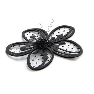 Gothic Style Black Petal Lace Dots Beads Wire Decoration Hairpin Head Decoration J20193