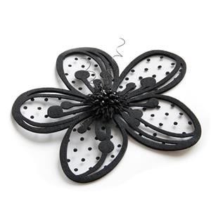 Gothic Style Black Petal Lace Dots Beads Wire Decoration Hairpin Head Decoration J20193