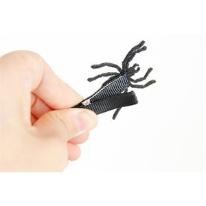 Gothic Black Spider Red Gem Hairpin Halloween Decoration J18387