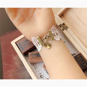 Gothic Style White Lace Wristband Crucifix Embellishment Bracelet J17769