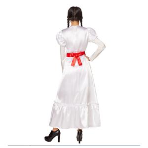 Gothic Vampire White Long Sleeves Maxi Dress Adult Ghost Bride Wedding Costume N20992