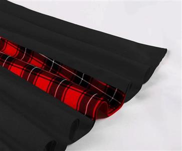 Gothic Vintage Plaid Sleeveless Dress for Halloween N237807