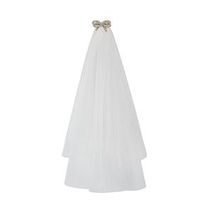 Gothic White Bride See-through Tulle Veil Halloween Cosplay Accessory N23303