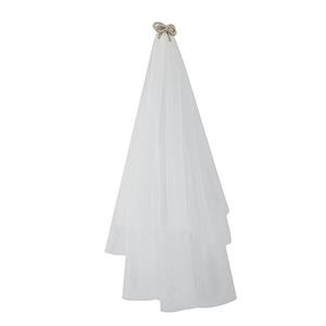 Gothic White Bride See-through Tulle Veil Halloween Cosplay Accessory N23303