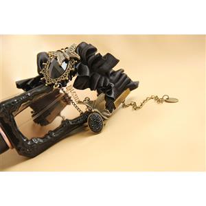 Gothic Wristband Butterfly Embellishment Bracelet with Ring J18033