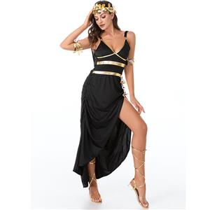 Sexy Egyptian Queen Cleopatra Cosplay Dress Greek Mythology Goddess Halloween Costume N21447