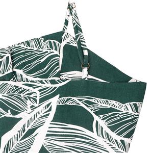 Charming Green Leaf Print Button Tank Top Bodycon Skirt Set N17965