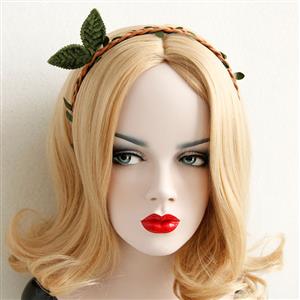 Lovely Green  Leaves Decor Hairhoop J12848