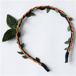 Lovely Green  Leaves Decor Hairhoop J12848