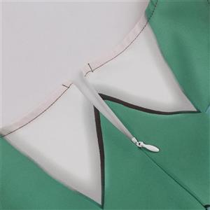 Halloween New Women's Geometric Pattern Sleeveless Waist Retro Large Swing Round Neck Dress N23441