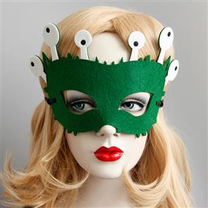 Green Monster Masquerade Party Half Mask MS13006