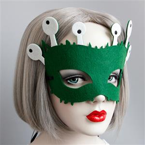 Green Monster Masquerade Party Half Mask MS13006