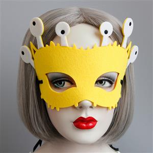 Yellow Monster Masquerade Party Half Mask MS13007