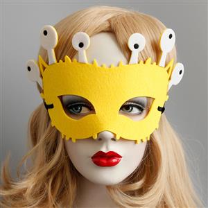 Yellow Monster Masquerade Party Half Mask MS13007