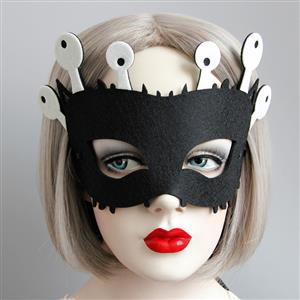 Black Monster Masquerade Party Half Mask MS13008