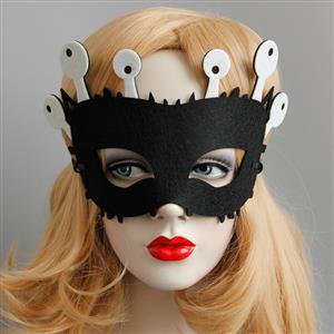 Black Monster Masquerade Party Half Mask MS13008