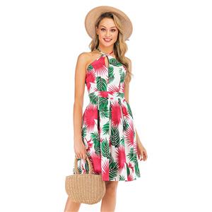 Fashion Halter Neck Dress, Fashion Backless Mini Dress, Coconut Palm Beachwear High Waist Dress, Cheap Party Dress Wholesale, Retro Dresses for Women 1960, Vintage Dresses 1950's, Plus Size Summer Dress, Vintage High Waist Dress for Women, Simple Summer Dresses for Women, #N19039