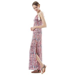 Casual Hemp Rope Hippie Style Sleeveless Cut-outs Beachwear Maxi Day Dress N18766
