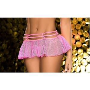 Sexy Pink Hollow Out Mesh Bikini Skirt Lining Underpants N20656