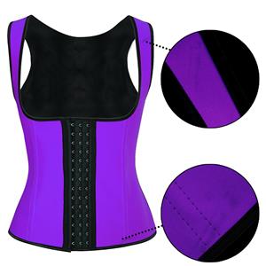 Hot Sale Purple Latex Steel Bone Vest Underbust Corset with Little Defect N18663