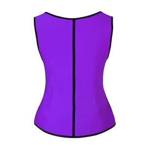 Hot Sale Purple Latex Steel Bone Vest Underbust Corset with Little Defect N18663