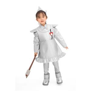 4pcs Girls Tin Man Wonderful Wizard Film Halloween Cosplay Costume N19077