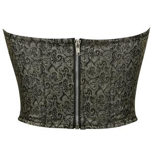 Retro Floral Fantasies Backless Strapless Steel Bones Underbust Corset N22405 N22405