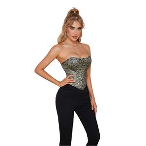 Retro Floral Fantasies Backless Strapless Steel Bones Underbust Corset N22405 N22405