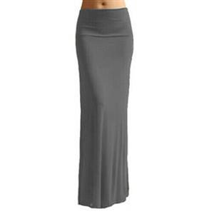 Hot Selling Lightweight Floor Length Fold Over Maxi Skirt N12875