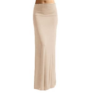 Hot Selling Lightweight Floor Length Fold Over Maxi Skirt N12874