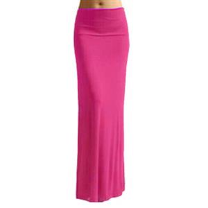 Hot Selling Lightweight Floor Length Fold Over Maxi Skirt N12876