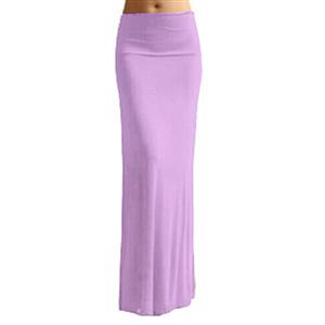 Hot Selling Lightweight Floor Length Fold Over Maxi Skirt N12877