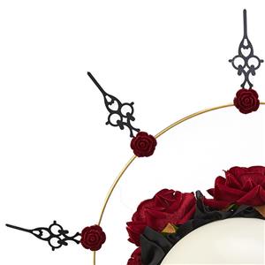 Gothic Lolita Dark Red Rose Needle Halloween Hair Accessory J22910