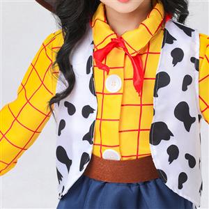 Lovely Long Sleeve Shirt and Skirt Sherif Woody Cosplay Children Costume N22697