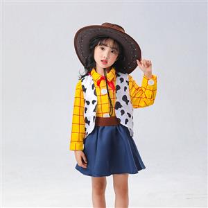 Lovely Long Sleeve Shirt and Skirt Sherif Woody Cosplay Children Costume N22697