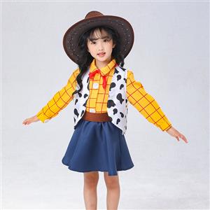 Lovely Long Sleeve Shirt and Skirt Sherif Woody Cosplay Children Costume N22697