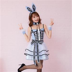 5pcs Lovely Women's Bunny Girl Sling Skirt Halloween Rabbit Masquerade Costume N19476