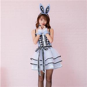 5pcs Lovely Women's Bunny Girl Sling Skirt Halloween Rabbit Masquerade Costume N19476