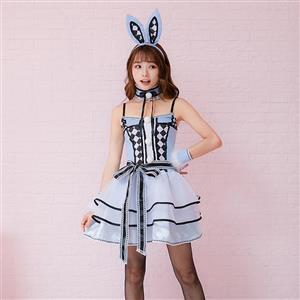 5pcs Lovely Women's Bunny Girl Sling Skirt Halloween Rabbit Masquerade Costume N19476