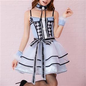 5pcs Lovely Women's Bunny Girl Sling Skirt Halloween Rabbit Masquerade Costume N19476